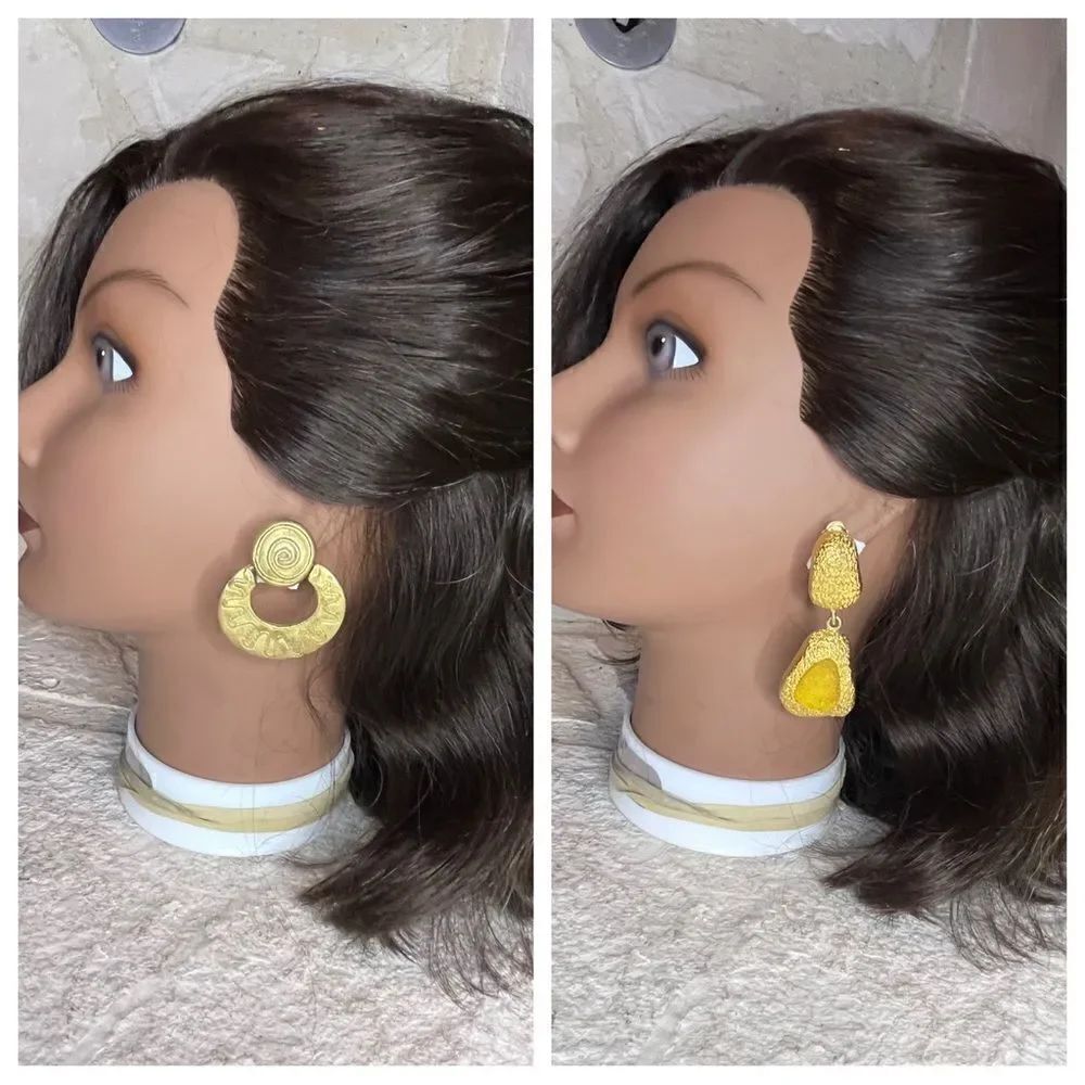 Fashion vintage clip on earring set of 2